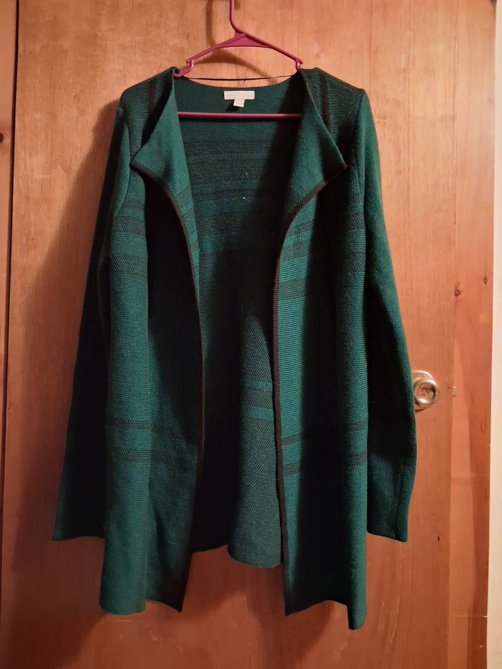 Charter Club Open-Front Teal Green Women's Cardigan. NWOT